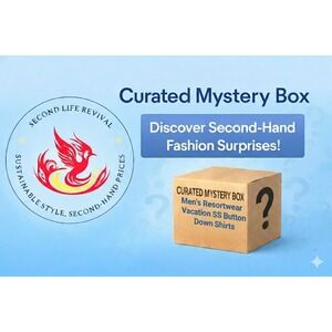 Mens Resortwear Vacation Short Sleeve Button Down Mystery Box Silk Cabana Island
